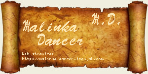 Malinka Dancer vizit kartica